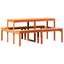picnicbord 160x134x75 cm massivt fyrretræ gyldenbrun