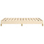 sengeramme uden madras 120x190 cm stof cremefarvet