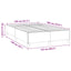 sengeramme uden madras 120x190 cm stof sort