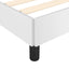 sengeramme uden madras 120x190 cm kunstlæder enkeltseng hvid