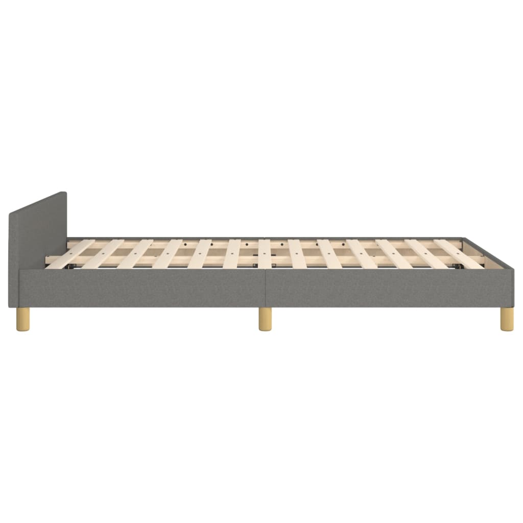 sengeramme uden madras 120x190 cm stof enkeltseng Mørkegrå