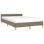 sengeramme uden madras 120x190 cm stof gråbrun