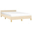 sengeramme uden madras 120x190 cm stof cremefarvet