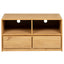 tv-bord SAUDA 99x43x55 cm massivt fyrretræ egetræsfarvet