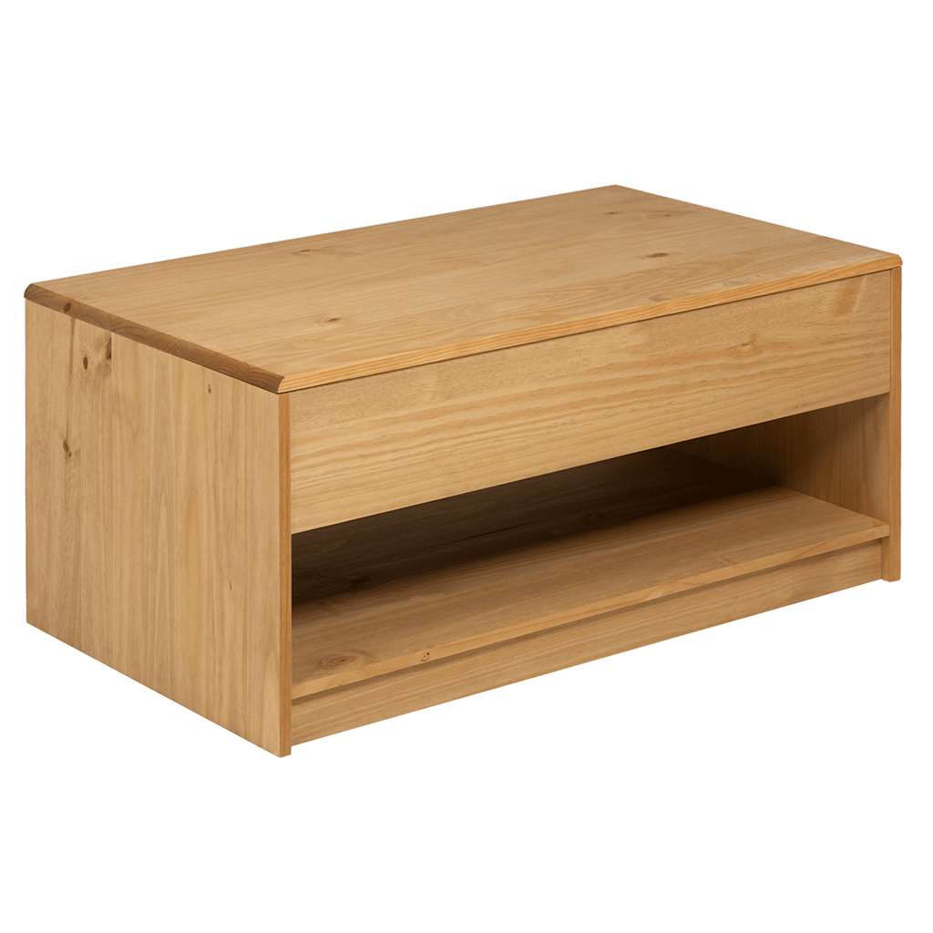 sofabord SAUDA 99x55x45 cm massivt fyrretræ egetræsfarvet