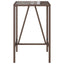 barbord til haven 70x70x110 cm polyrattan brun
