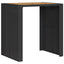 barbord til haven 105x80x110 cm akacietop polyrattan sort