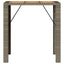 barbord til haven 105x80x110 cm akacietop polyrattan grå