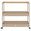 barvogn med 3 hylder polyrattan og massivt akacietræ beige