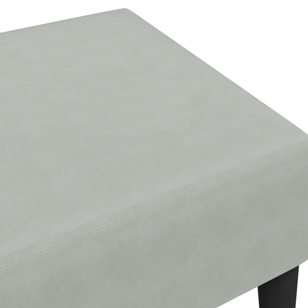 fodskammel 77x55x31 cm velour lysegrå