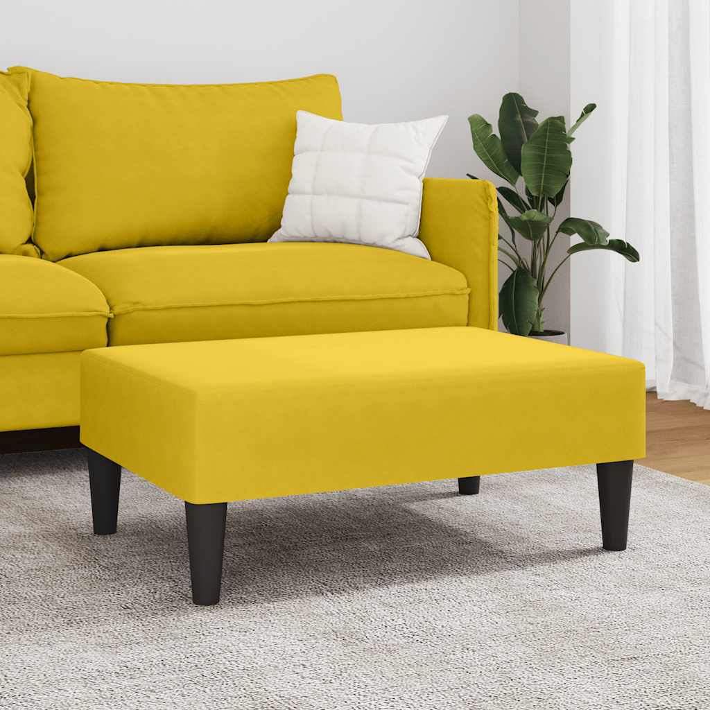 fodskammel 77x55x31 cm velour gul