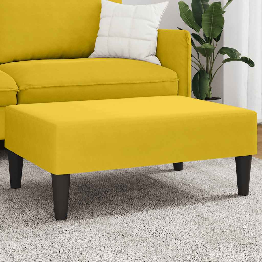 fodskammel 77x55x31 cm velour gul
