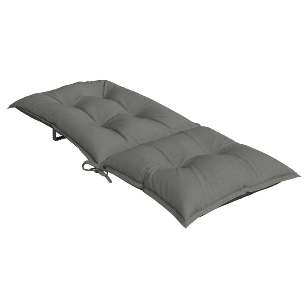 stolehynder med høj ryg 4 stk. 120x50x7 cm stof mørkegrå