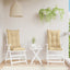 stolehynder med høj ryg 2 stk. 120x50x7 cm stof beige