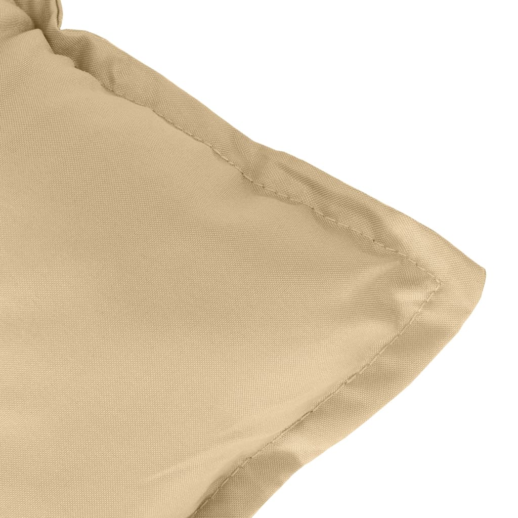 stolehynder med høj ryg 2 stk. 120x50x7 cm stof beige
