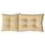 stolehynder med høj ryg 4 stk. 120x50x7 cm stof beige