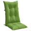 stolehynder med høj ryg 6 stk. 120x50x7 cm stof grøn