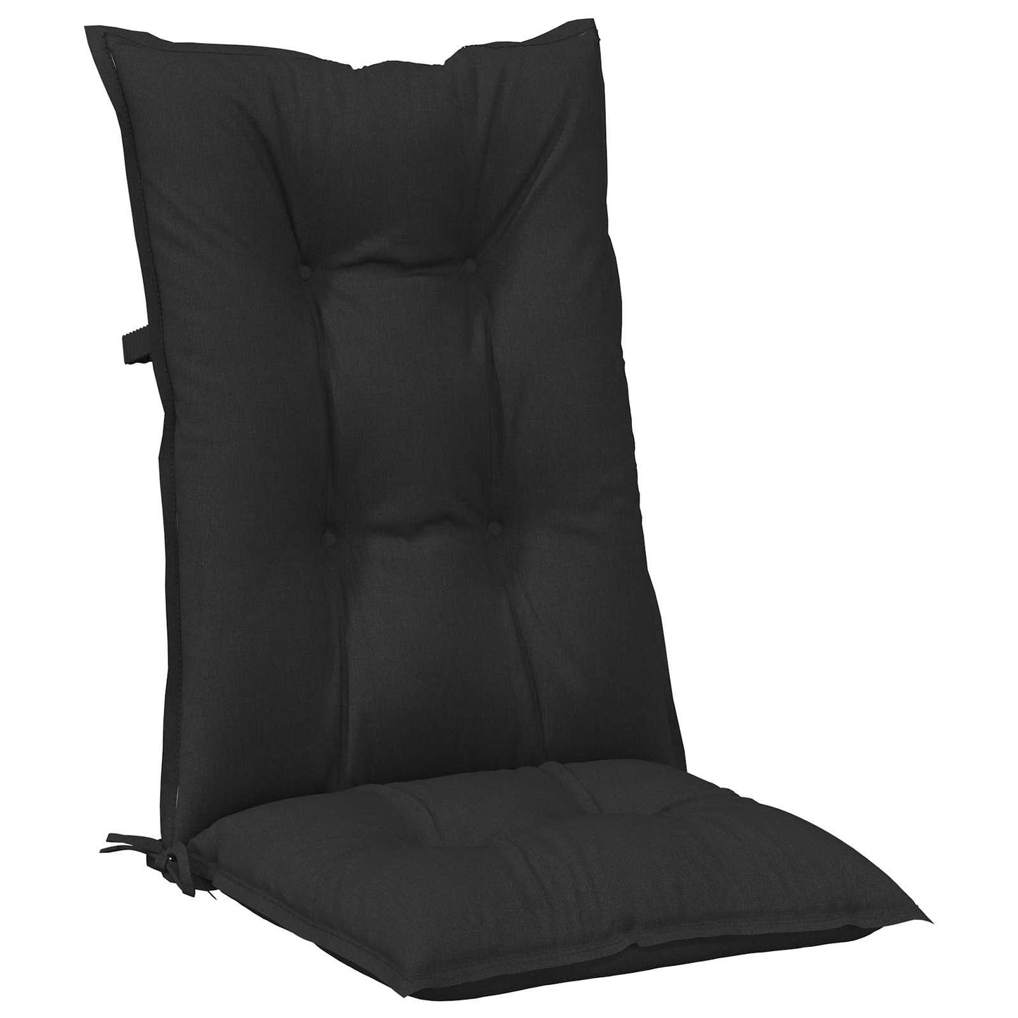 Højrygget Stol Pudepakke 6 pcs Melange Sort 120 x 50 x 7 cm