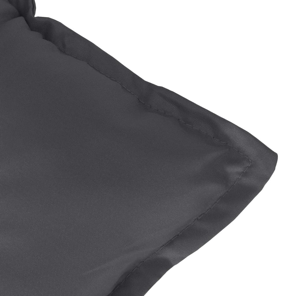 stolehynder med lav ryg 4 stk. 100x50x7 cm stof antracitgrå
