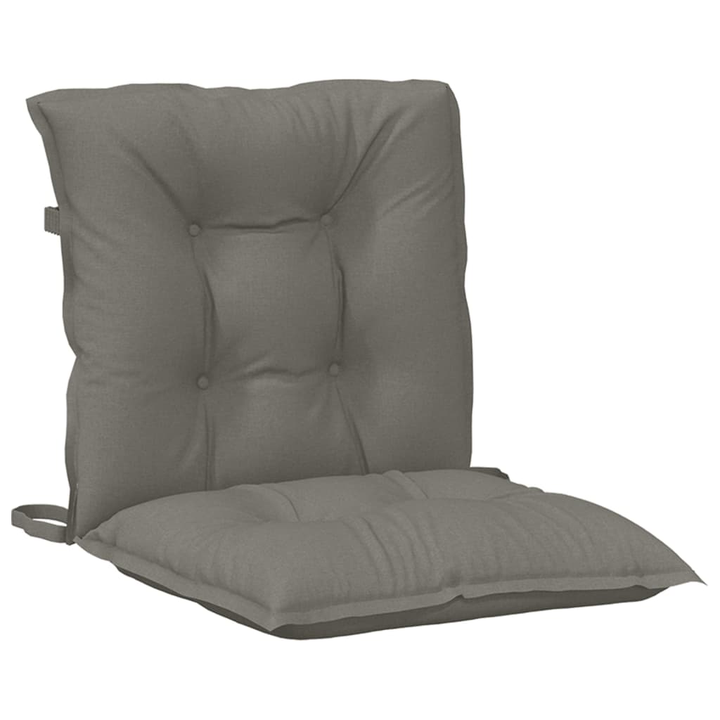 stolehynder med lav ryg 6 stk. 100x50x7 cm stof mørkegrå