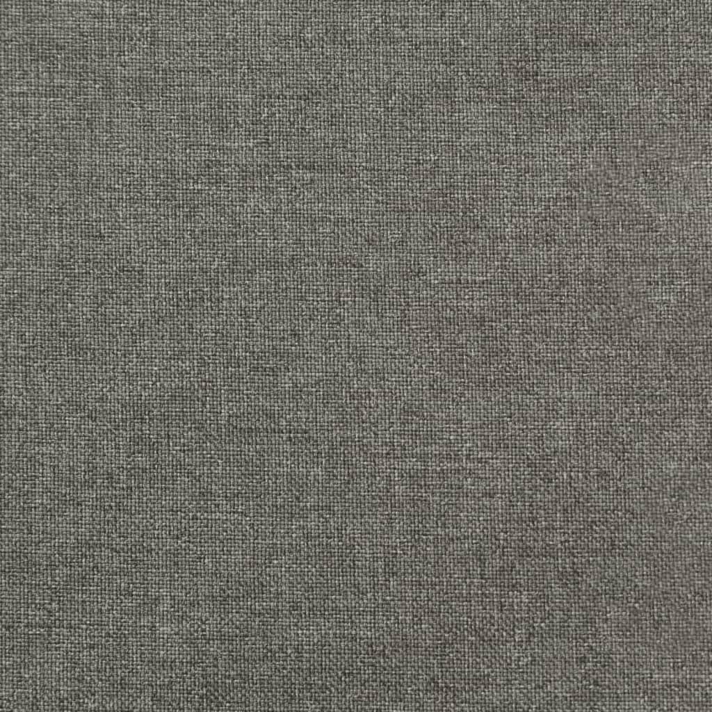 stolehynder med lav ryg 6 stk. 100x50x7 cm stof mørkegrå