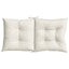 stolehynder med lav ryg 2 stk. 100x50x7 cm stof cremefarvet