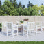 stolehynder med lav ryg 6 stk. 100x50x7 cm stof cremefarvet