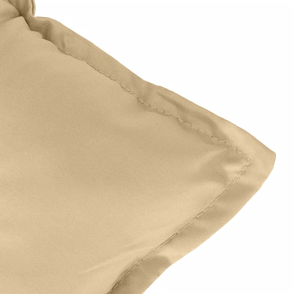 stolehynder med lav ryg 2 stk. 100x50x7 cm stof beige
