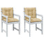 stolehynder med lav ryg 2 stk. 100x50x7 cm stof beige