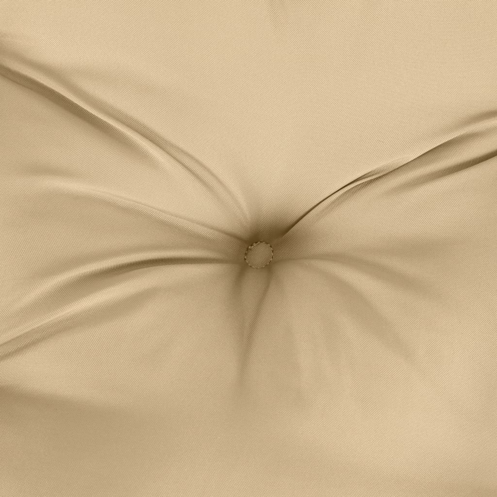 stolehynder med lav ryg 6 stk. 100x50x7 cm stof beige