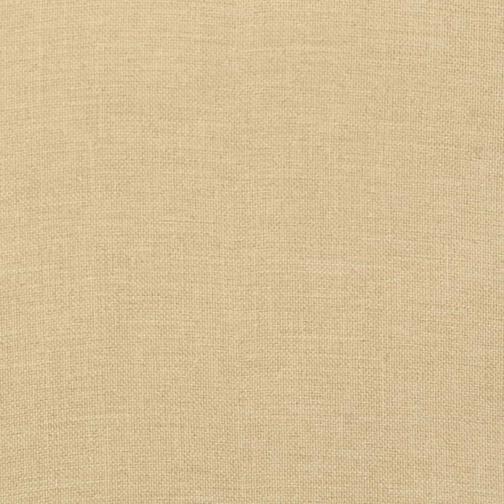 stolehynder med lav ryg 6 stk. 100x50x7 cm stof beige
