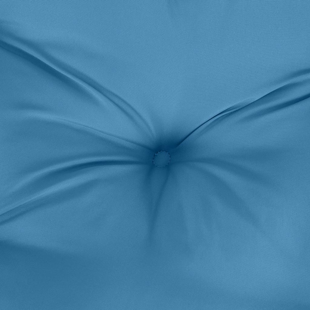 stolehynder med lav ryg 6 stk. 100x50x7 cm stof blå
