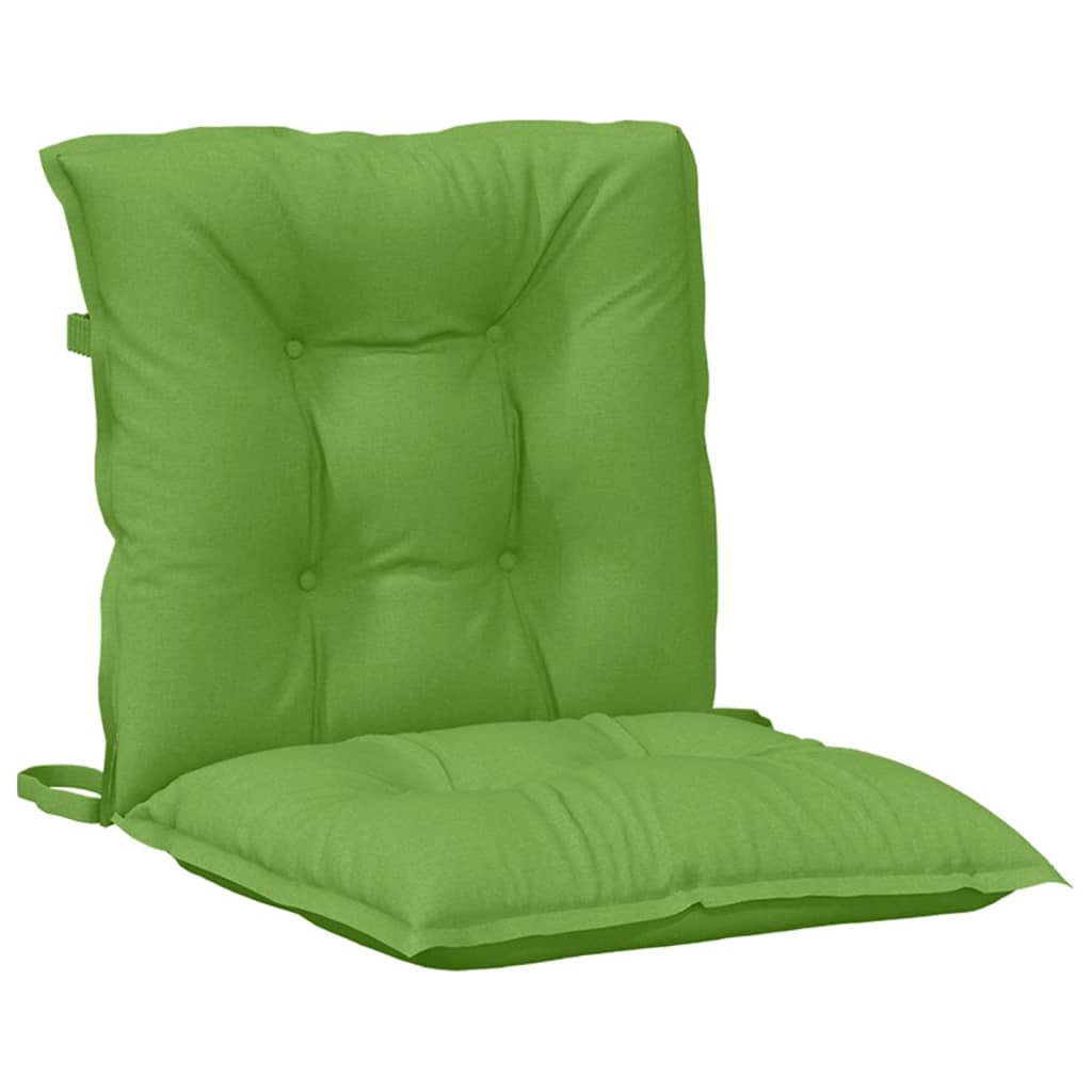 stolehynder med lav ryg 6 stk. 100x50x7 cm stof grøn