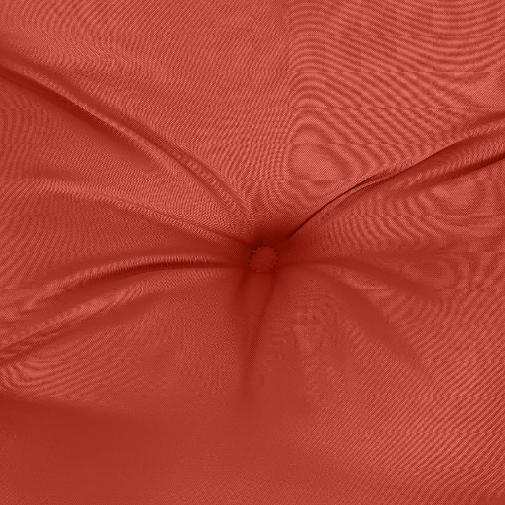 stolehynder med lav ryg 2 stk. 100x50x7 cm stof rød