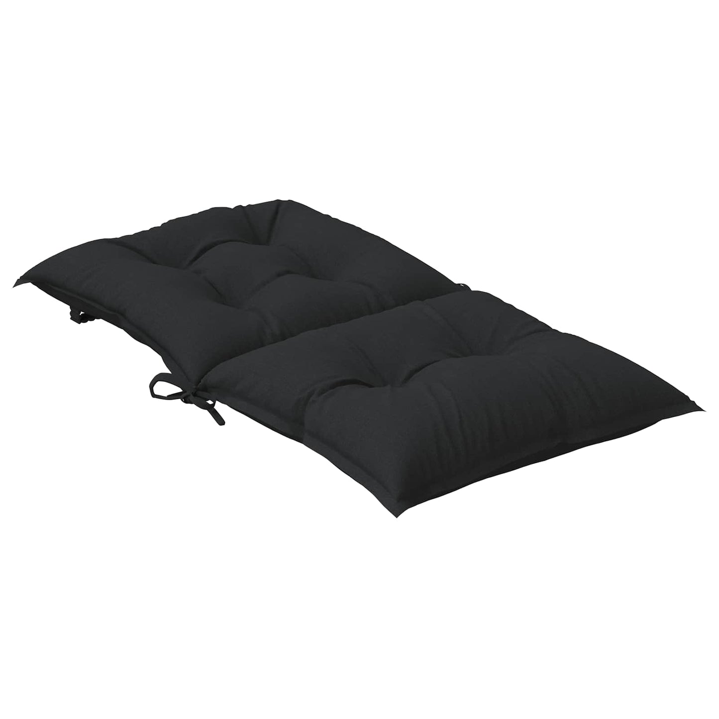 Lavrygget Stolepuder Sæt 2 pcs Melange Sort 100 x 50 x 7 cm