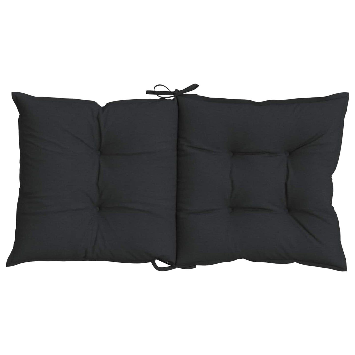 Lavrygget Stolepuder Sæt 2 pcs Melange Sort 100 x 50 x 7 cm