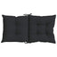 Lavrygget Stolepuder Sæt 4 pcs Melange Sort 100 x 50 x 7 cm