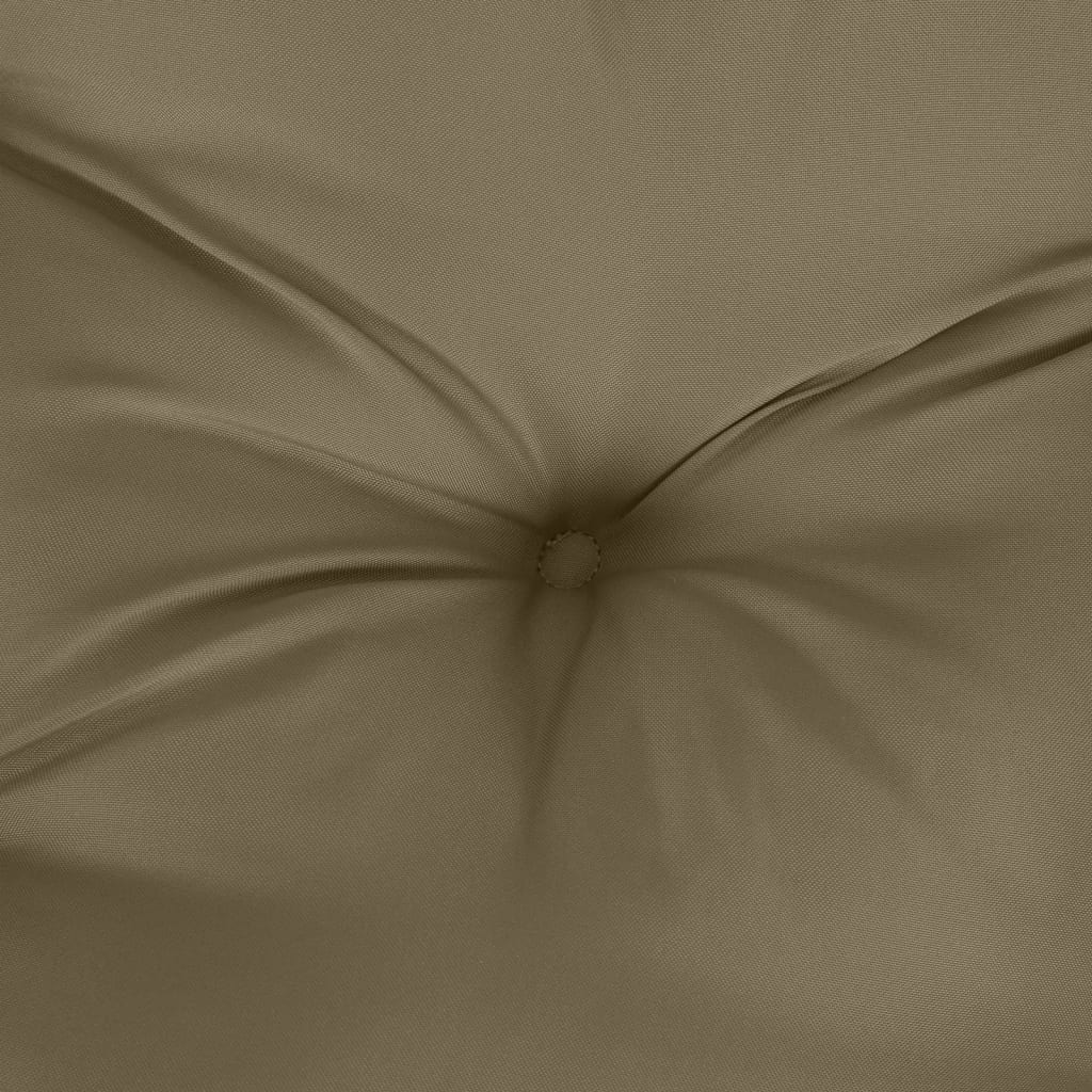 stolehynder med lav ryg 6 stk. 100x50x7 cm stof gråbrun