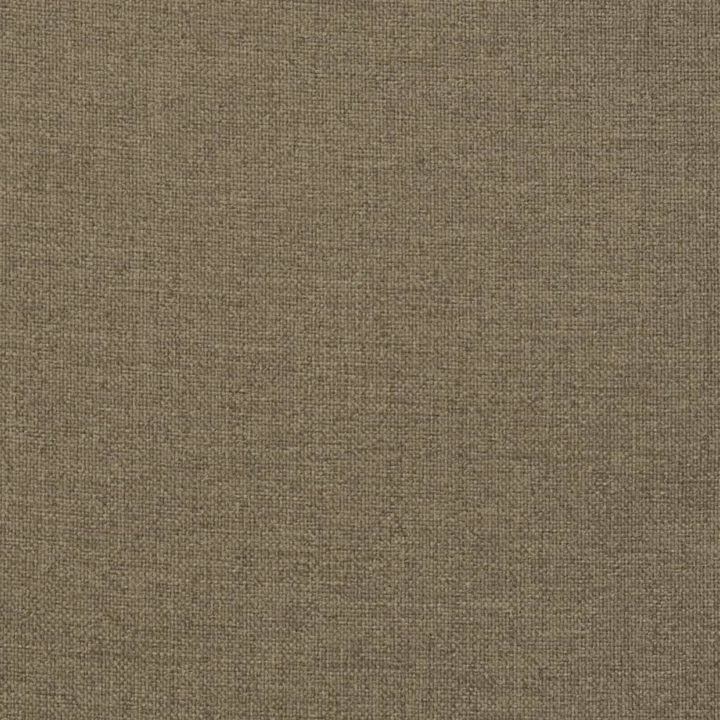 stolehynder med lav ryg 6 stk. 100x50x7 cm stof gråbrun