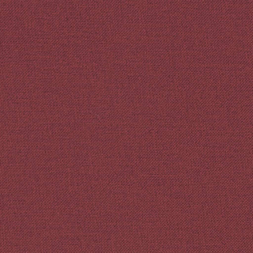 stolehynder med lav ryg 4 stk. 100x50x7 cm stof vinrød