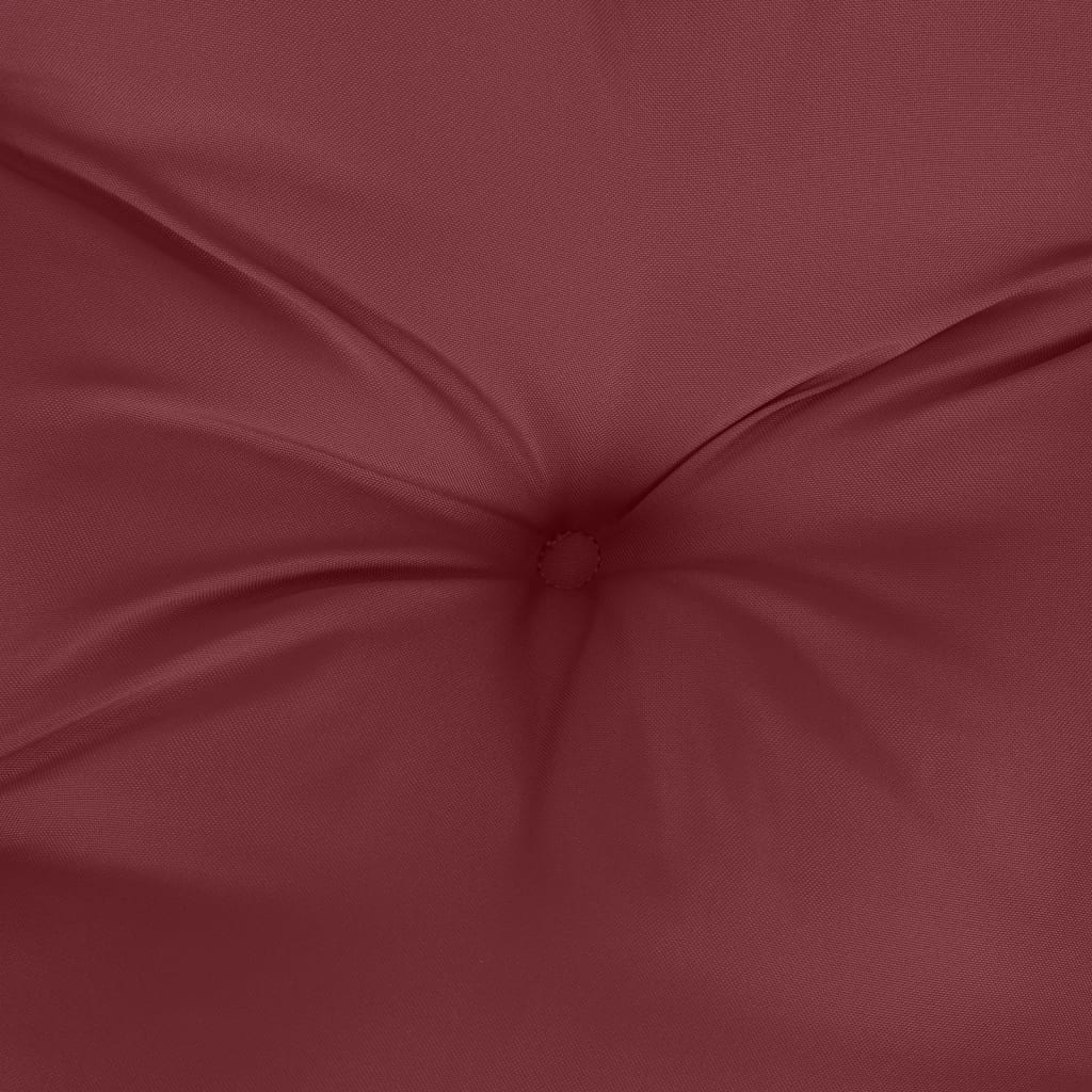 stolehynder med lav ryg 6 stk. 100x50x7 cm stof vinrød