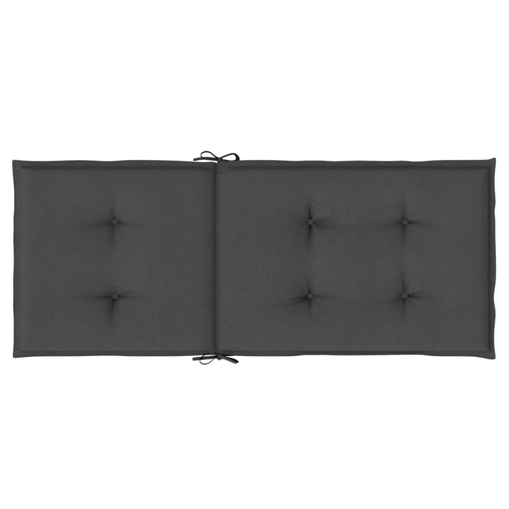 stolehynder med høj ryg 6 stk. 120x50x4 cm stof antracitgrå