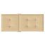 stolehynder med høj ryg 2 stk. 120x50x4 cm stof beige