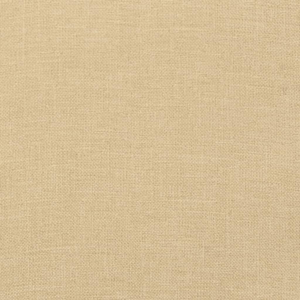 stolehynder med høj ryg 2 stk. 120x50x4 cm stof beige