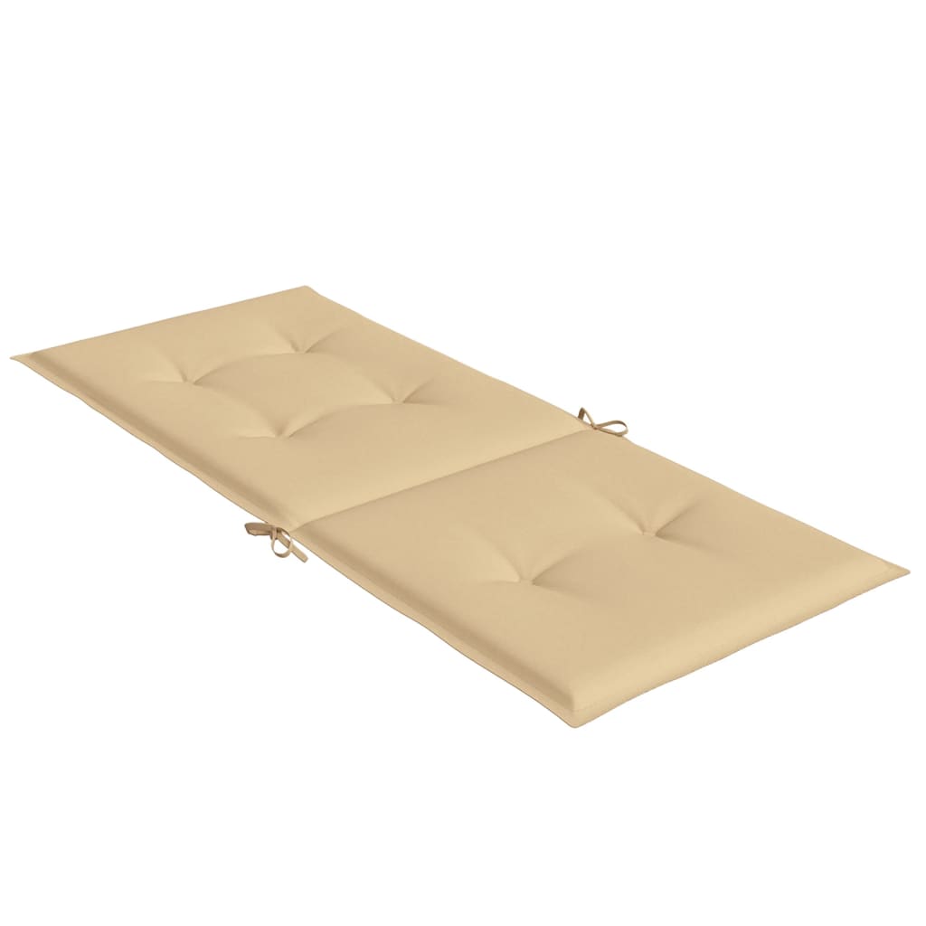 stolehynder med høj ryg 6 stk. 120x50x7 cm stof beige