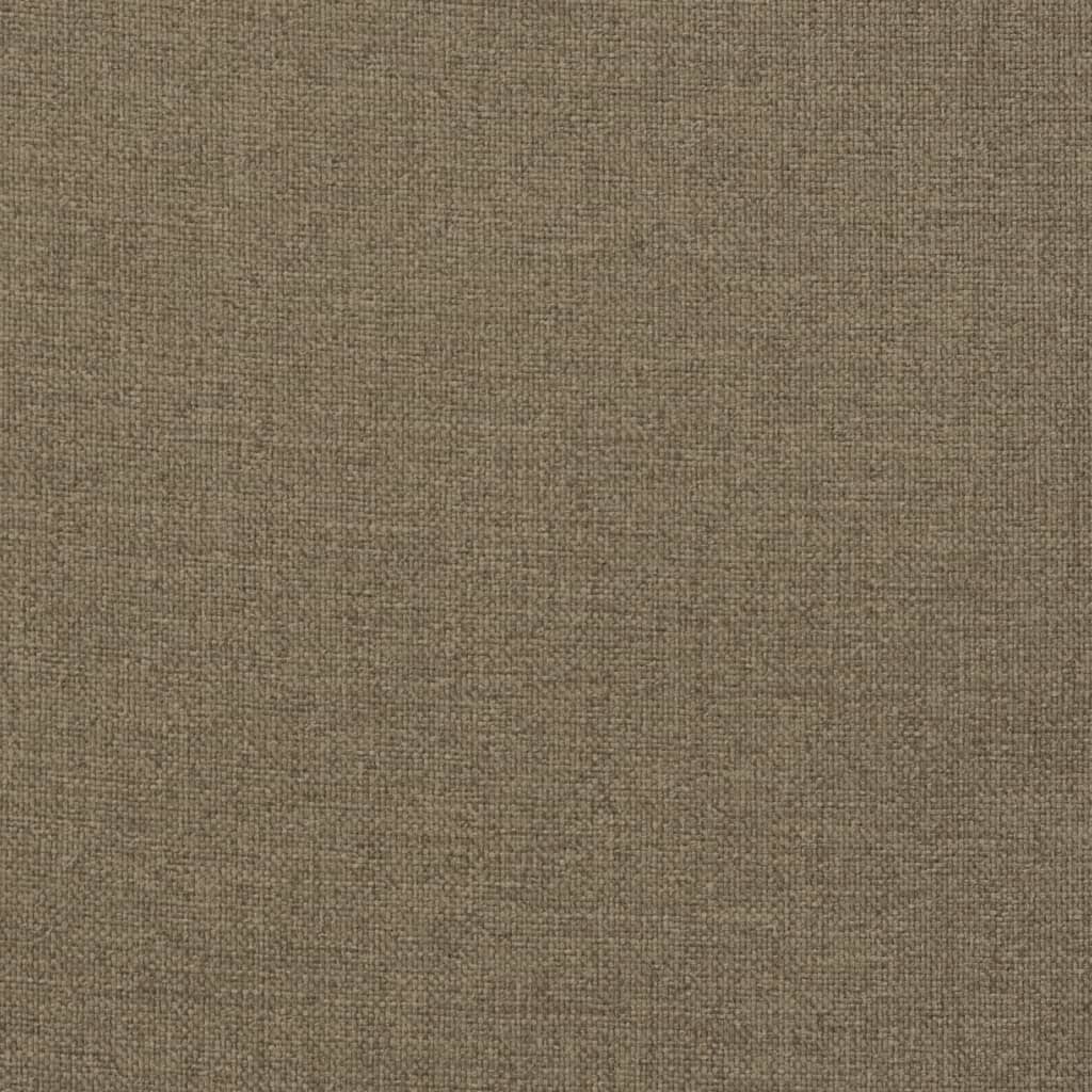 stolehynder med høj ryg 2 stk. 120x50x4 cm stof gråbrun