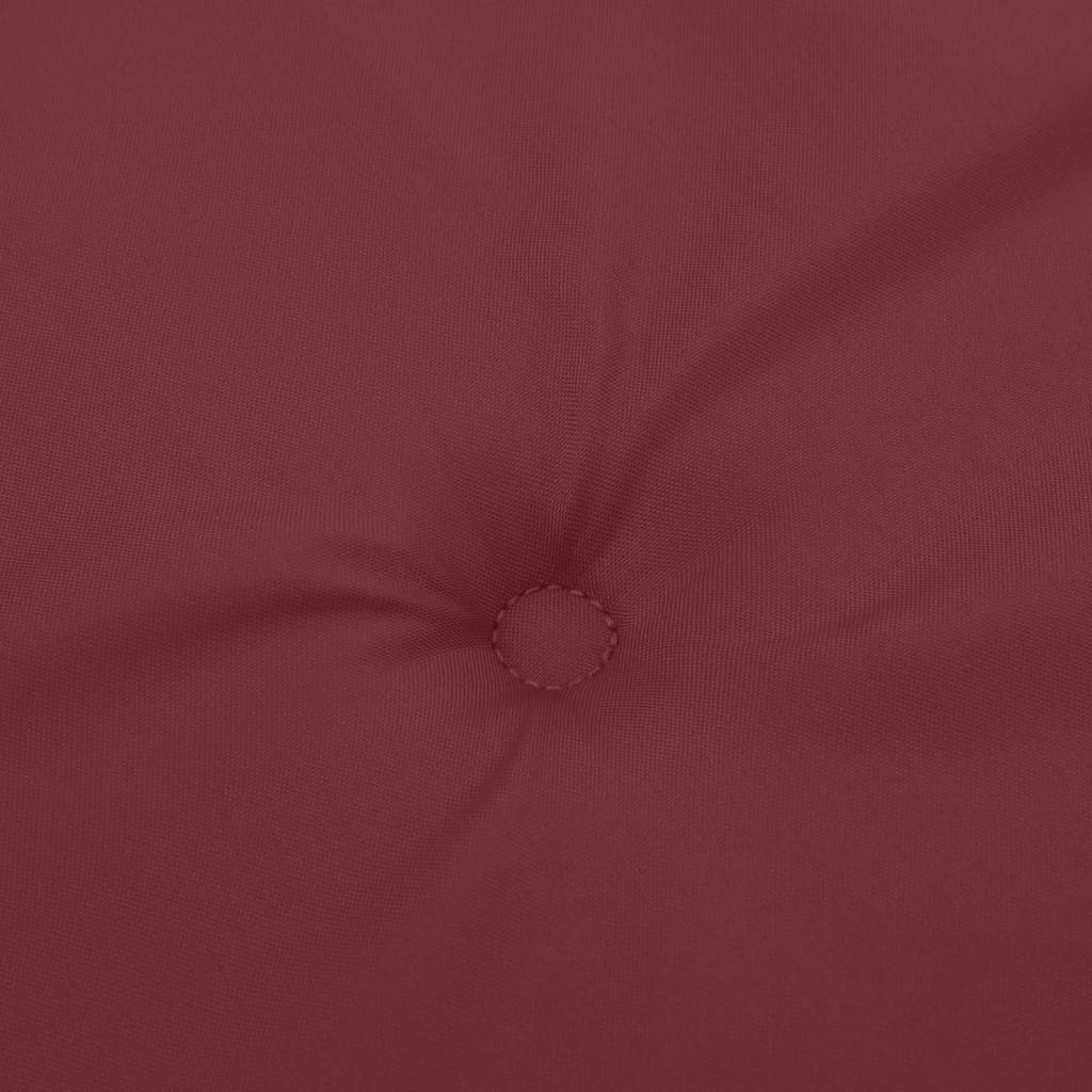 stolehynder med høj ryg 2 stk. 120x50x7 cm stof vinrød