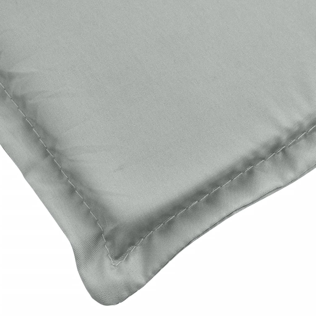 stolehynder med lav ryg 2 stk. 100x50x4 cm stof lysegrå