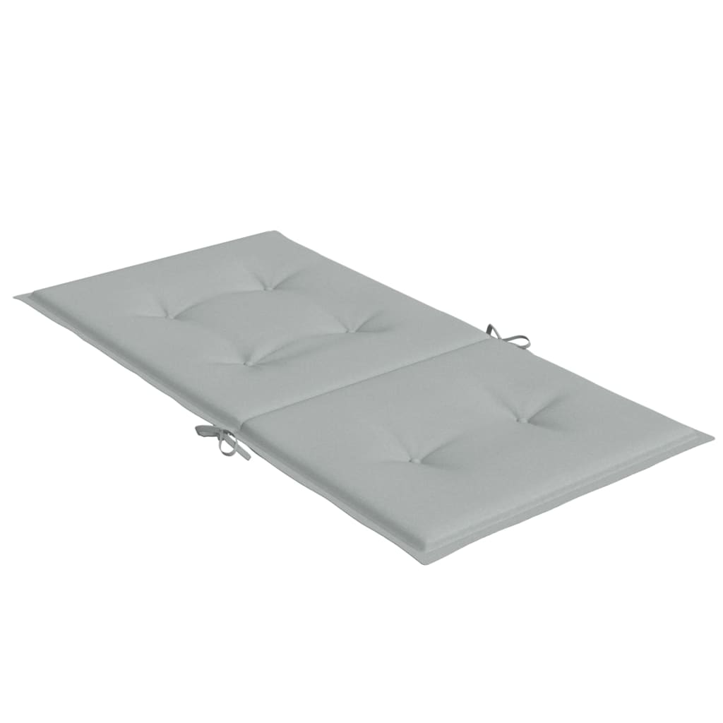 stolehynder med lav ryg 4 stk. 100x50x4 cm stof lysegrå