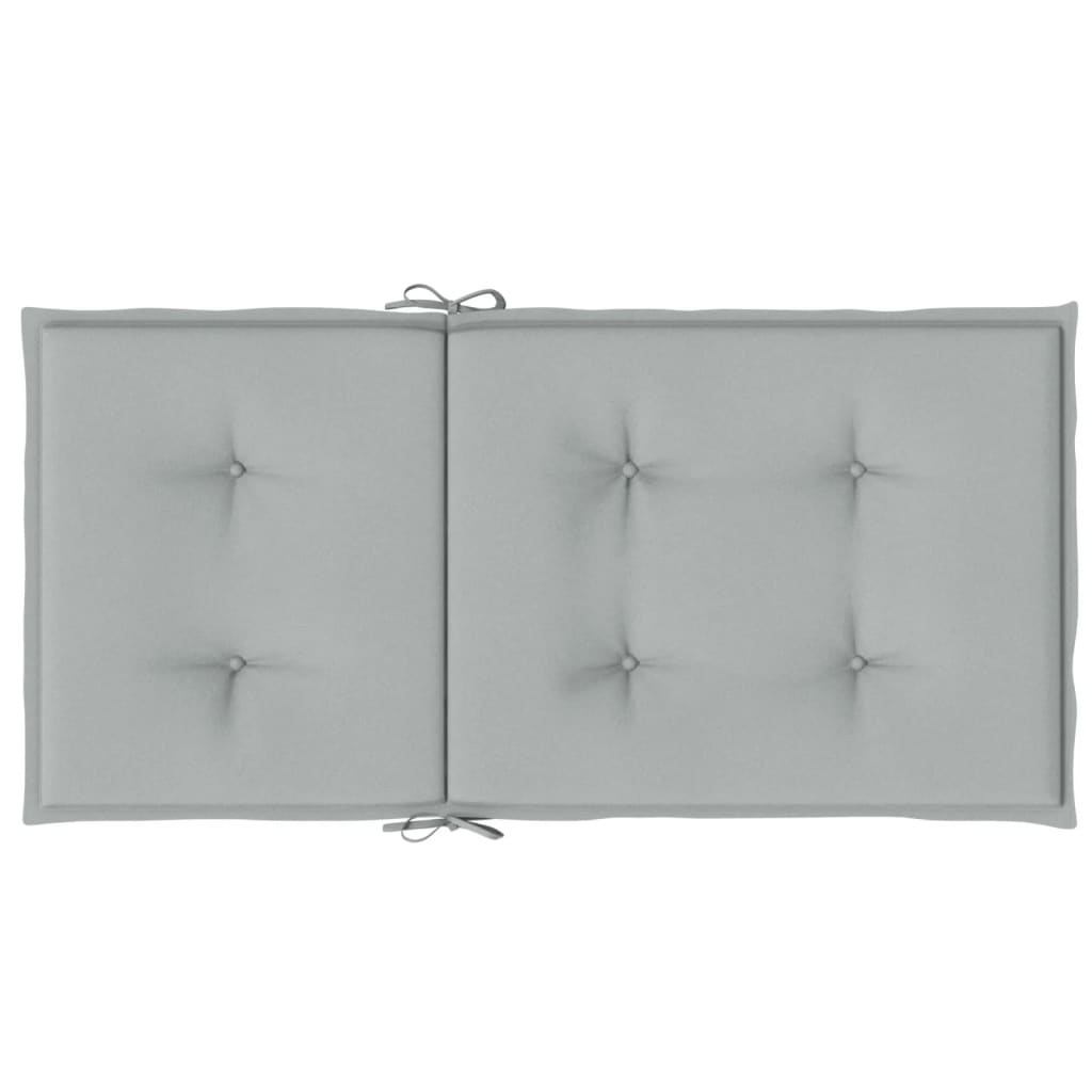 stolehynder med lav ryg 4 stk. 100x50x4 cm stof lysegrå